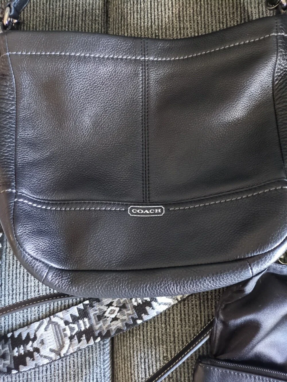 ❤️ EUC Coach F49160 Black Park Leather Mini Duffle Crossbody W/Extras